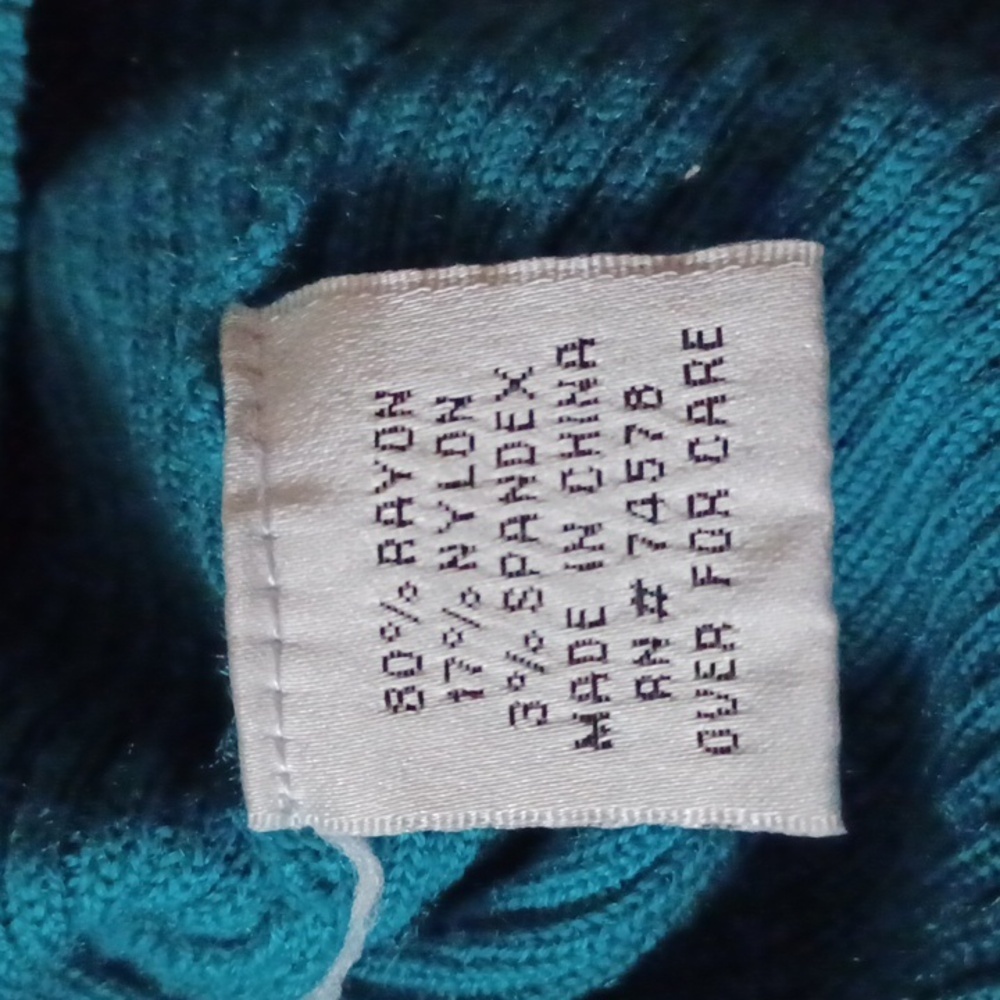 -- Cache Blue Ribbed Knit Top - Picture 8 of 10